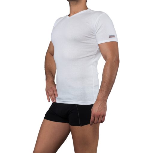 J.Press Alsópóló Férfiaknak V-Nyakú Rövid Ujjú - White