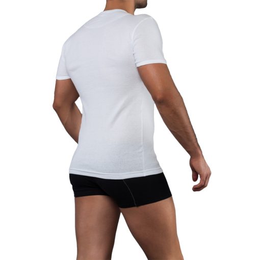 J.Press Alsópóló Férfiaknak V-Nyakú Rövid Ujjú - White