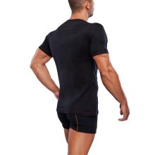 J.Press Alsópóló Férfiaknak V-Nyakú Rövid Ujjú - Black