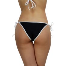 J.Press háromszög alakú oldalt megkötős bikini alsó - Black