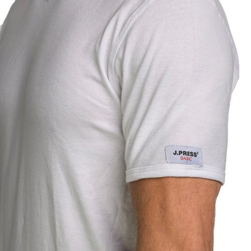 J.Press BASIC - 100% pamut férfi alsópóló - White