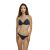   J.Press fehér szegélyes csavart hatású push-up bikini felső - Navy