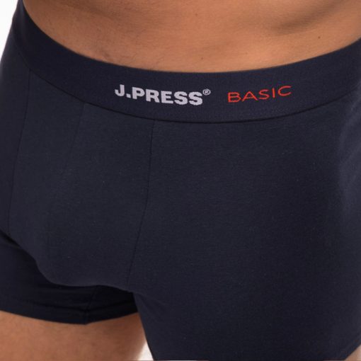 J.PRESS BASIC - bevarrt gumis pamut boxer - Navy
