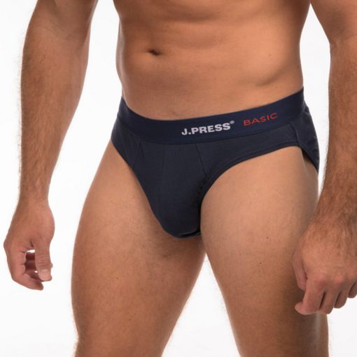 J.PRESS BASIC - rávarrt gumis 100% pamut slip - Navy