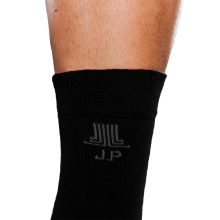 J.Press Férfi 100% Pamut Lazított Gumis Speciális Zokni - Black