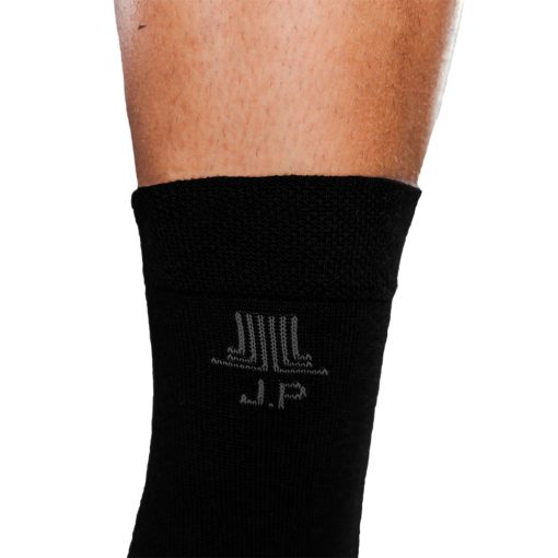 J.Press Férfi 100% Pamut Lazított Gumis Speciális Zokni - Black