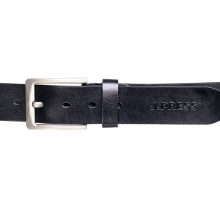 J.Press Férfi fekete bőr öv hagyományos csattal - Black
