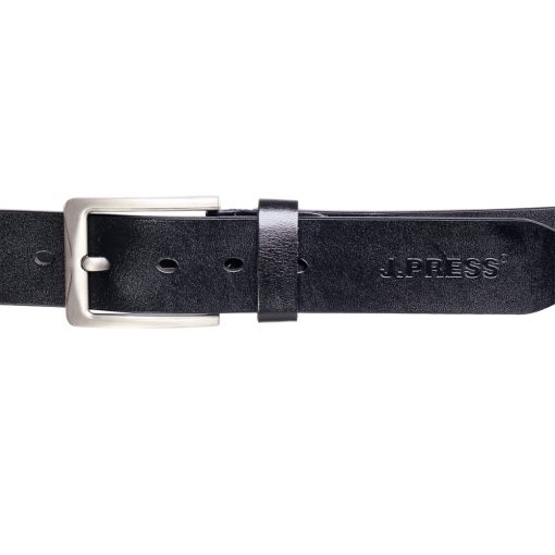 J.Press Férfi fekete bőr öv hagyományos csattal - Black