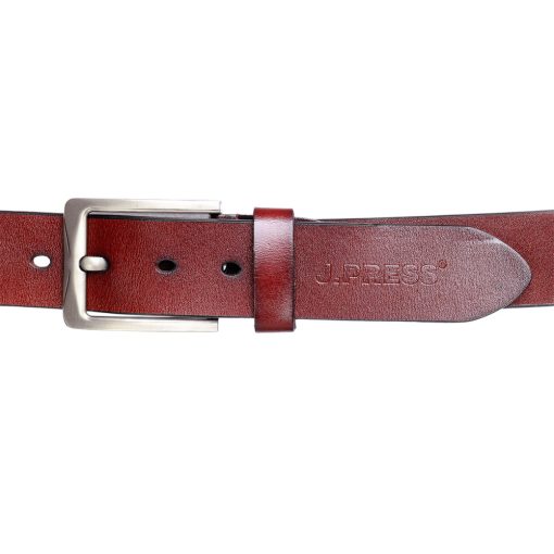 J.Press Férfi barna bőr öv hagyományos csattal - Brown