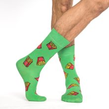 J. Press FUNNY Socks - férfi mintás pamut zokni - Green