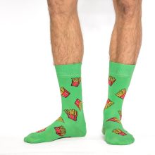 J. Press FUNNY Socks - férfi mintás pamut zokni - Green