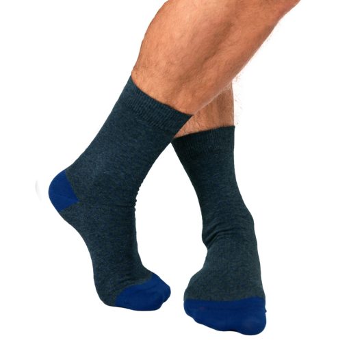 J.Press aprópöttyös pamut öltönyzokni -  Grey/Blue