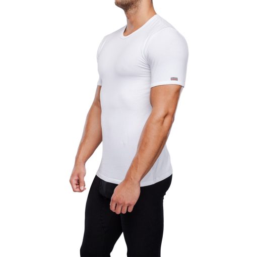 J.Press Férfi Alsó Póló Kerekített Kivágással - White