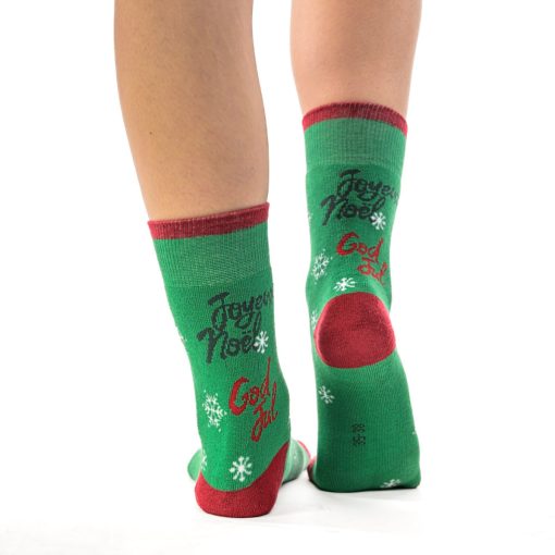 J. Press Karácsonyi mintás unisex plüss zokni - Green