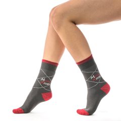 J. Press Karácsonyi mintás unisex plüss zokni - Grey