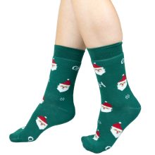 J. Press Karácsonyi mintás unisex plüss zokni - Green
