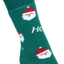 J. Press Karácsonyi mintás unisex plüss zokni - Green
