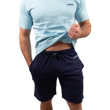 J.Press Férfi Rövid Pizsama Szett V Nyakú Világoskék Egyszínű Felsővel - Light Blue