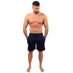  J.Press Férfi Rövid Sötétkék Pizsama Short - 100% Pamut - Navy