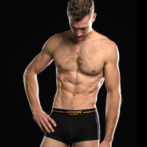  J.Press PRÉMIUM - Férfi bambusz boxer - Black