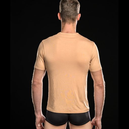 J.Press PRÉMIUM - kerek nyakú bambusz póló - Beige