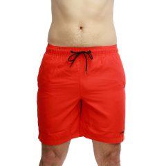   J.Press férfi belső háló nélküli egyszínű úszó short - Red