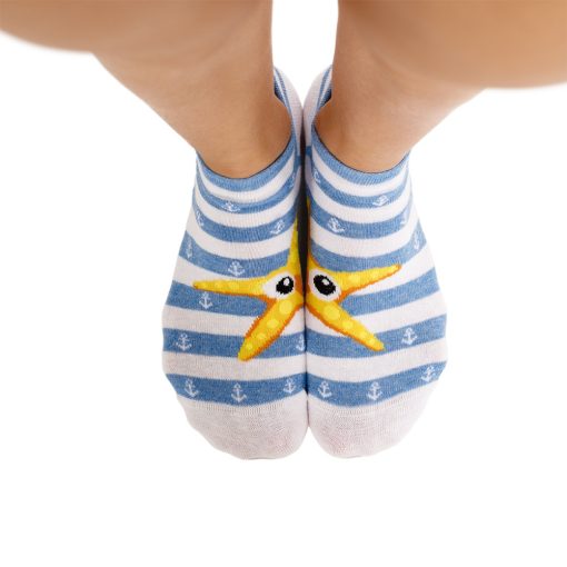 J. Press Női mintás titokzokni - White/Blue