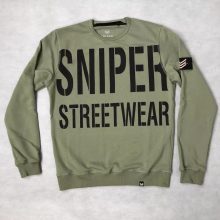All Over Crew Neck - olive/black