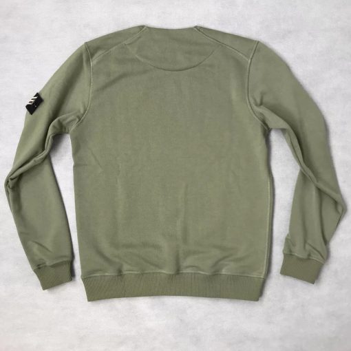 All Over Crew Neck - olive/black