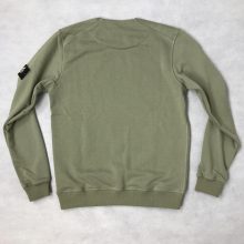 All Over Crew Neck - olive/white
