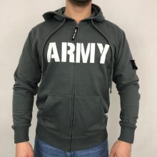 Army Zip Hoody - steel grey