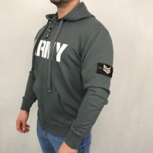 Army Zip Hoody - steel grey