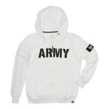 Army Zip Hoody - white