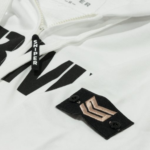 Army Zip Hoody - white