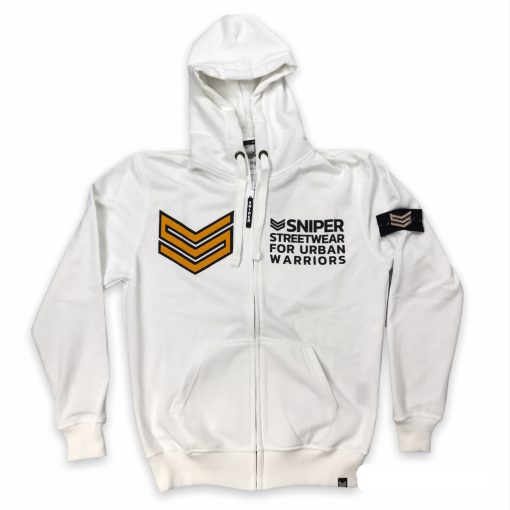 Logo Zip Hoody - white