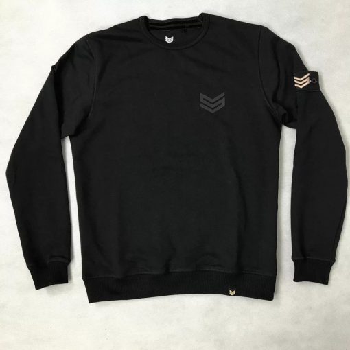 Rubber Logo Sweater - black
