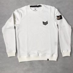 Rubber Logo Sweater - white