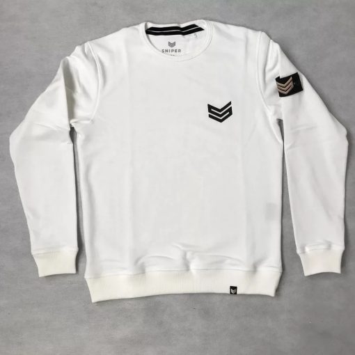 Rubber Logo Sweater - white
