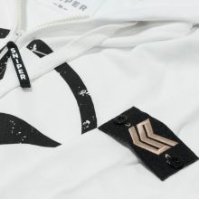 Star Zip Hoody - white