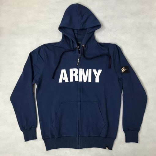 Army Zip Hoody - navy