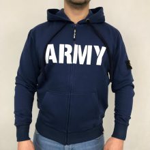 Army Zip Hoody - navy