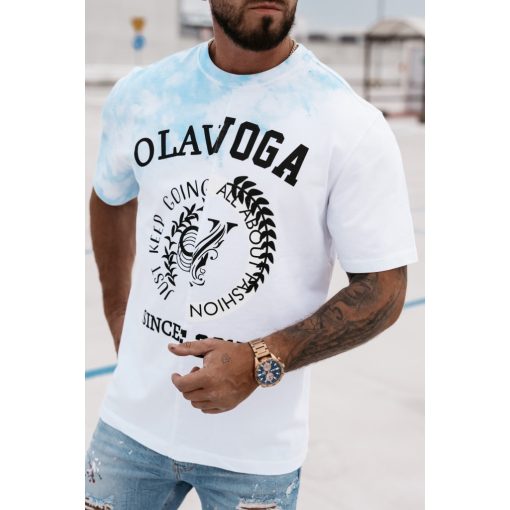 Olavoga Force póló - White/Capri