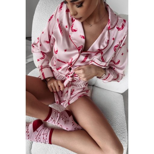 Olavoga Candy Canes pizsama szett - Pink